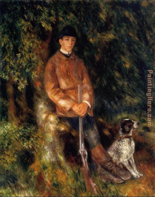 Pierre Auguste Renoir Alfred Berard And His Dog